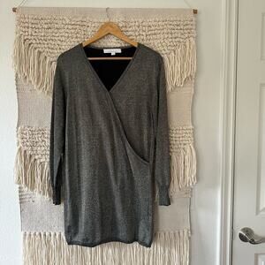 Callahan Shimmer Wrap Mini Dress